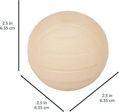 Amazon Basics Glow Toy Dog Balls, 2.5-Inch, 3-Pack, Beige