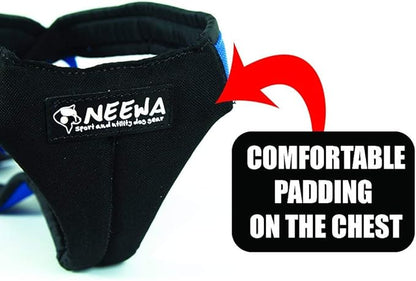 Neewa Adjustable Racing Harness (Medium, Blue) - Ideal for Dog Pull with Bike, Skateboard, Rollerblade, Cart, Canicross