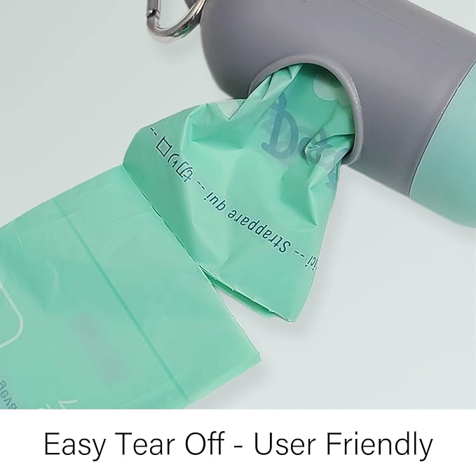 Home Compostable Dog Poop Bags, 70 Counts with Holder, Biodegradable Doggy Poop Bags, Plant-Based Pet Waste Bags, Extra Thick & Leak Proof, Unscented