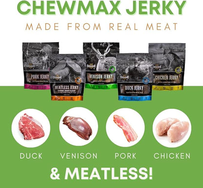 Duck Jerky Dog Treats for Dogs | Rawhide-Free, Made in USA | Healthy, Long-Lasting & Great Tasting Treat | No Artificial Colors, Satisfies Dog's Urge to Chew, 5 oz