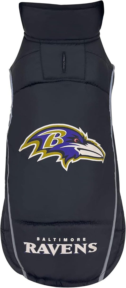 Pets First Pets NFL Licensed Dog & Cat Vest Pet Puffer Down Coat Jacket, Team Color, Small US