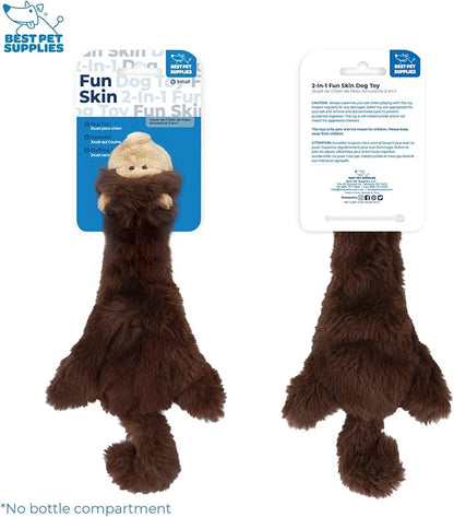 Best Pet Supplies Stuffing Free Squeaky Dog Toys for Small Dogs, Medium Dogs, and Large Dogs, Durable, Best Dog Chew Toy for Teething Puppy, Indoor Play - Monkey, Small