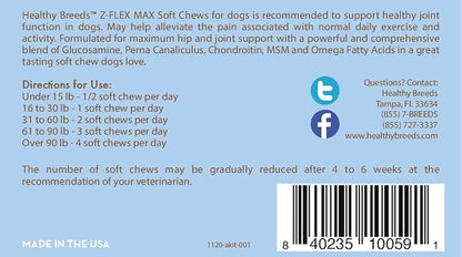 Healthy Breeds Akita Z-Flex Max Hip and Joint Soft Chews 50 Count