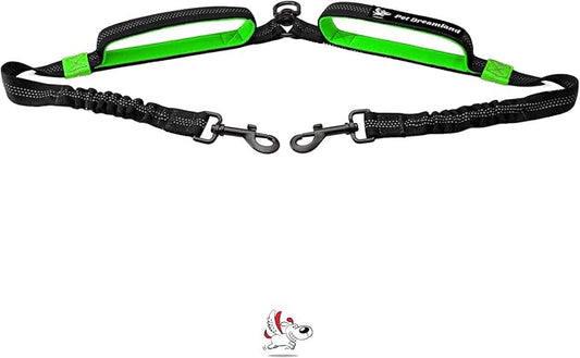 Exquisite Two Dog Leash Splitter | Double Dog Leash for Large Dogs Heavy Duty | No Tangle 2 Dog Leash Coupler | Dual Dog Leash Attachment | Retractable Dual Leashes for 2 Dogs