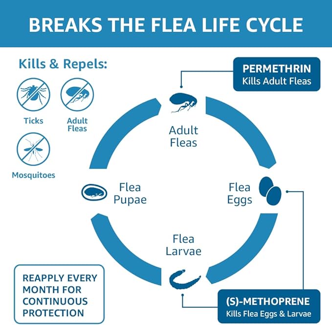 Amazon Basics Flea, Tick & Mosquito Topical for Medium Dog (11-20 pounds), 4 Count