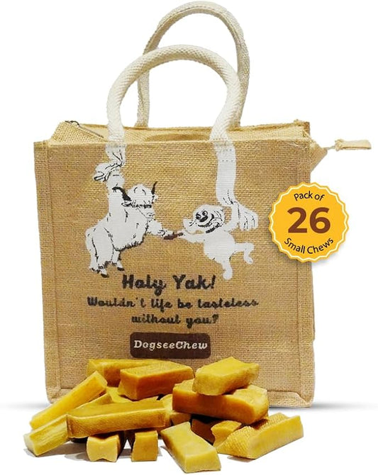Dogsee Yak Cheese Himalayan Chews for Dogs Bulk Pack 2lb (Small - 26 Chews) | No Preservatives | Rich in Protein & Calcium | Premium Dog Dental Chews