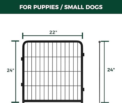 FXW Homeplus Dog Playpen Designed for Indoor Use, 24" Height for Puppy and Small Dogs, Black│Patented