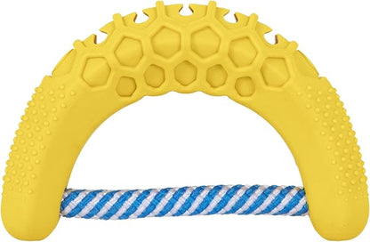 JW Pet CHEW-EE Dental Dog Chew Toy; Cleans Your Pet's Teeth and Gums As They Play; Add Their Favorite Flavors, Banana,Yellow