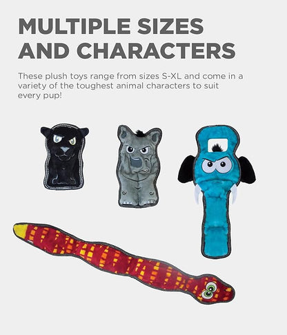 Outward Hound Tough Seamz Panther Plush Dog Toy, Small