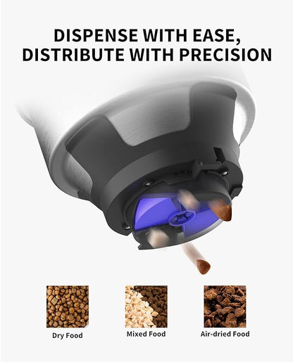 PETKIT Automatic Cat Feeders, 5L Pet Dry Food Dispenser Triple Preservation with Stainless Steel Bowl, Scheduled Cat Feeder 5-200g Portions 10 Meals Per Day, Fresh Element Infinity for Cats/Dogs