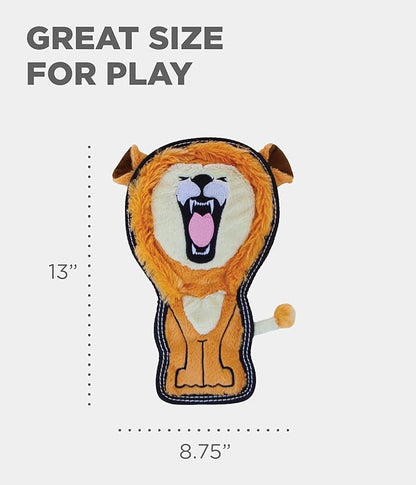 Outward Hound Tough Seamz Lion Plush Dog Toy, Medium