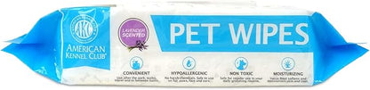 American Kennel Club AKC Dog Wipes for Cleansing & Deodorizing great for Face, Ears, Paws, Body, & Butt - Lavender Scented - 100pk