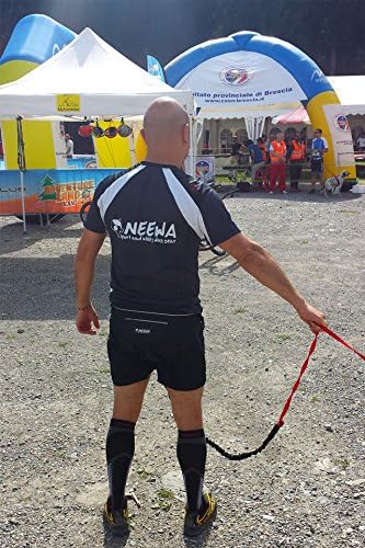 Neewa Canicross & Skijoring Belt to Run or Walk with Your Dog with Dog Running Leash Hands Free 2 Dogs or One, Dog Walking Belt for Multiple Dogs (One-Size-Fits-All, Black)