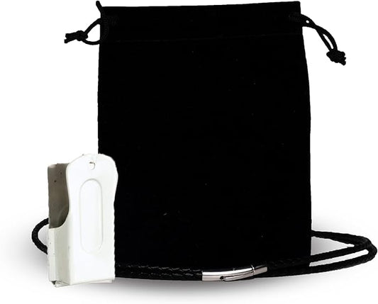 White Dog Clicker with Necklace - Clickers for Pet Training - Dog Training & Behavior Aids Easy to Carry with You Anywhere - Teach Your Dog Tricks or Reward His Behavior