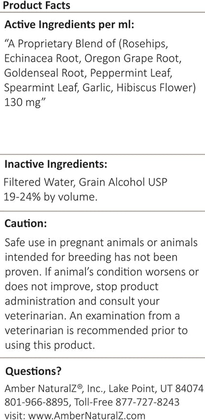 Amber NaturalZ ProTummy Stomach Comfort Herbal Blend for Dogs, Bird, Guinea Pigs, and Rabbits | Herbal Supplement for Occasional Upset Stomach | 1 Fluid Ounce Glass Bottle | Manufactured in The USA