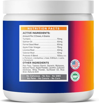 ALFIE'S CHOICE Dog Allergy Relief Chews - Allergy & Itch Relief Dogs Support Supplement, Probiotic Blend with Salmon Oil & Turmeric - Chicken Flavor Dog Allergy Chews Itchy Skin, 12 oz, Appx 160 Count
