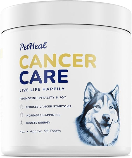 Cancer Care - Advanced Support for Dogs with Cancer - Mushroom-Based Formula - APRX. 55 Chews - Peanut Butter Flavor
