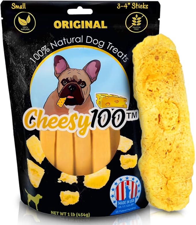 Cheese Dog Chews|US-Crafted for Puppies & Dogs |Softer Natural Alternative to Himalayan Dog Chews & Yak Chews| Salt & Rawhide-Free| Tastier than Yak Chews (15 Small Sticks)