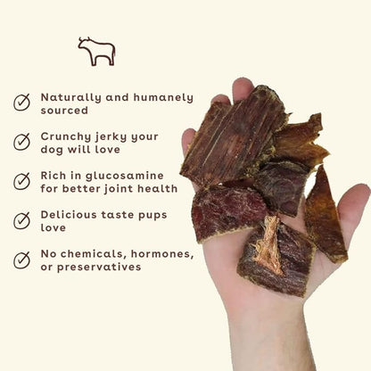 Pupford Beef Jerky Treats for Dogs for Large & Small Dogs of All Ages | Made in USA, 100% Real Meat & No Fillers | Dogs Love These Tasty Dog Snacks (Beef Bundle, 2 Beef Jerky 8oz Bags)