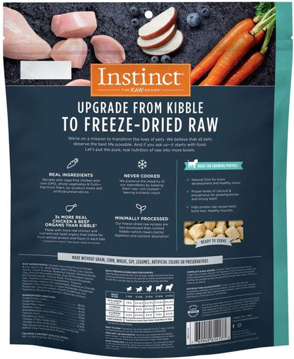 Instinct Freeze Dried Raw Meals for Puppies Grain Free Cage Free Chicken Recipe Dog Food, 25 oz. Bag