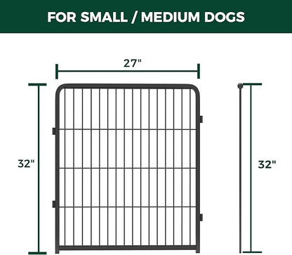 FXW Homeplus Dog Playpen Designed for Indoor Use, 32" Height for Medium Dogs, Black│Patented
