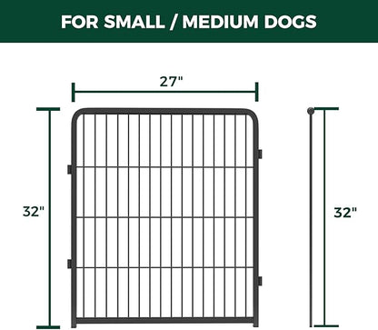 FXW Homeplus Dog Playpen Designed for Indoor Use, 32" Height for Medium Dogs, Black│Patented