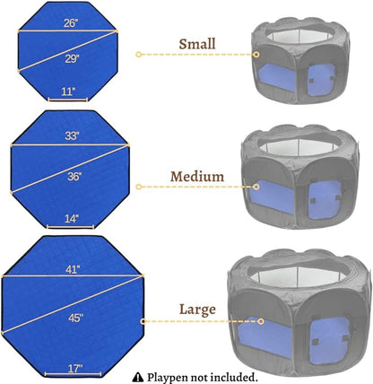 Dog Playpen Mat Pee Pad for Puppy Cat Octagon Shape Non-Slip Washable Whelping Pads Leakproof Potty Training Pads Reusable Absorption Pet Cage Liner - 2 Pack