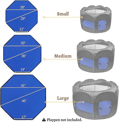 Dog Playpen Mat Pee Pad for Puppy Cat Octagon Shape Non-Slip Washable Whelping Pads Leakproof Potty Training Pads Reusable Absorption Pet Cage Liner - 2 Pack