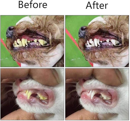 Orgrimmar 2 PCS 3-Sided Pet Toothbrush Dog Toothbrush Removing Bad Breath Tartar Cleaning Mouth Pet Dental Care Cat Cleaning Mouth