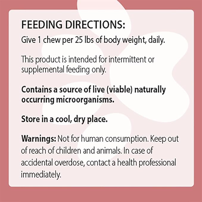 PRO – Daily Probiotic for Dogs Digestive Health - Bacillus Coagulans, Digestive Enzymes, Immune Support, Diarrhea & Bowel Relief, Natural Duck Flavor - 90 Count - Dog Gut Health Supplement