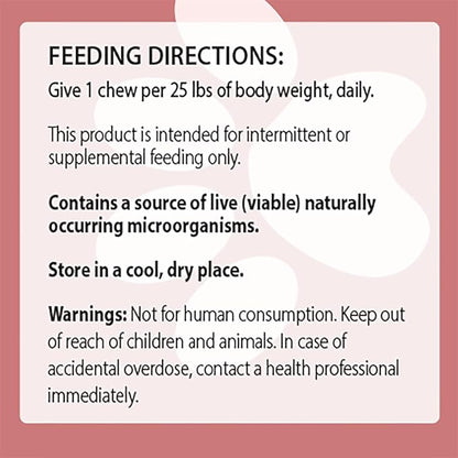 PRO – Daily Probiotic for Dogs Digestive Health - Bacillus Coagulans, Digestive Enzymes, Immune Support, Diarrhea & Bowel Relief, Natural Duck Flavor - 90 Count - Dog Gut Health Supplement