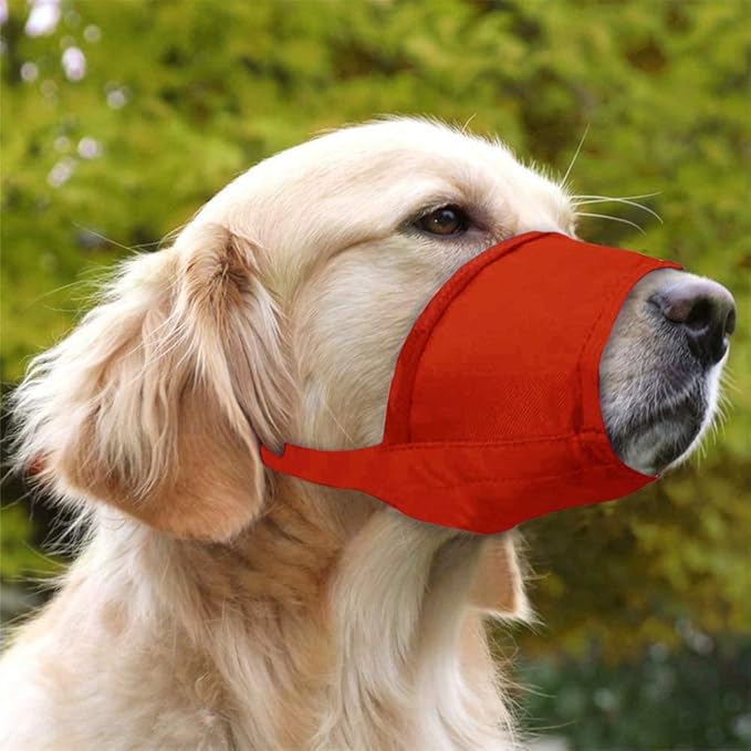 Coppthinktu Dog Muzzle Suit, 7PCS Dog Muzzles for Biting Barking Chewing, Adjustable Dog Mouth Cover for Small Medium Large Dogs, Soft Comfortable Dog Muzzle for Long Snout
