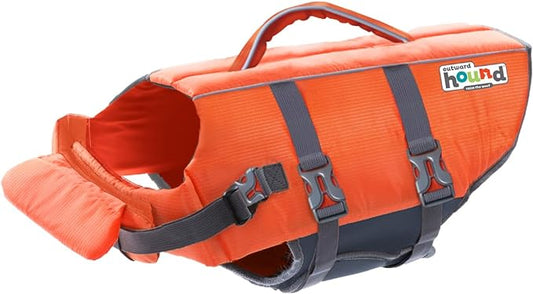 Outward Hound Granby Splash Orange Dog Life Jacket, XS