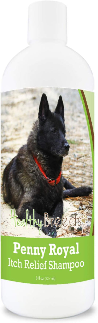 Healthy Breeds Norwegian Elkhound Penny Royal Itch Relief Shampoo - Stop The Scratching & Relieve The Itch with Essential Oils of Eucalyptus & Cedarwood - Mint Scent - 8 oz