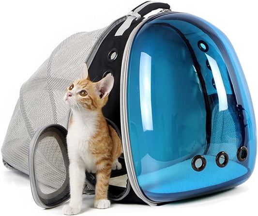 Cat Backpack Carrier, Expandable Space Capsule Polarized Pet Carrier for Kitten and Small Dog, Pet Carrying Hiking Traveling Backpack