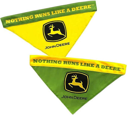 John Deere Reversible PET Bandana for Dogs & Cats, Cute & Stylish Bandana for Pets. Best Bandana for Construction, Tractors, John Deere Fans! Size: Large-Extra Large. Best Collar-Pull-Through Bandana