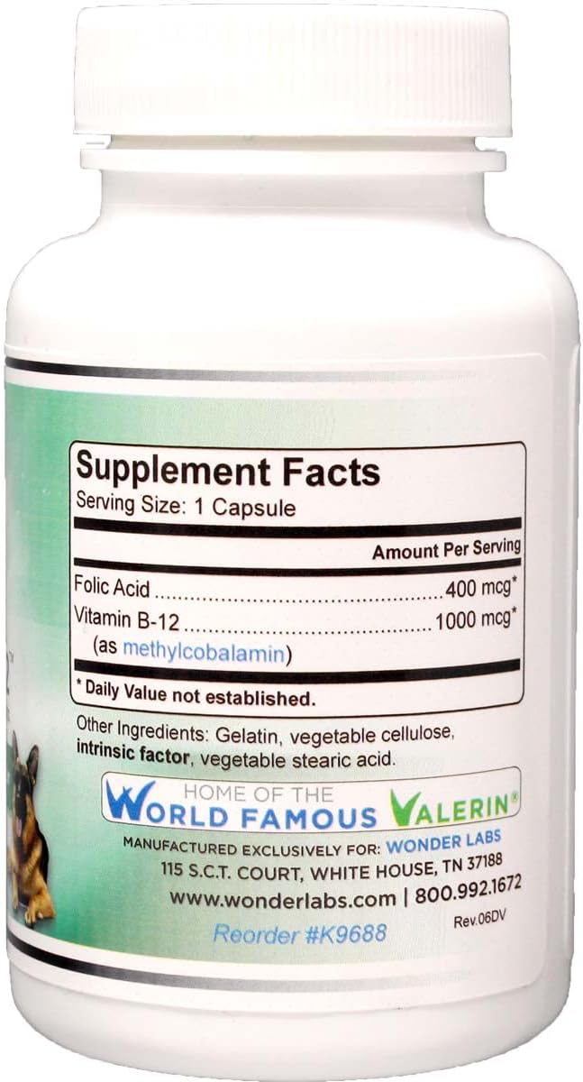 Pet Factor B-12 | Vitamin B-12 in Methylcobalamin Form | Popular in Treatment of EPI in Dogs 180 Capsules