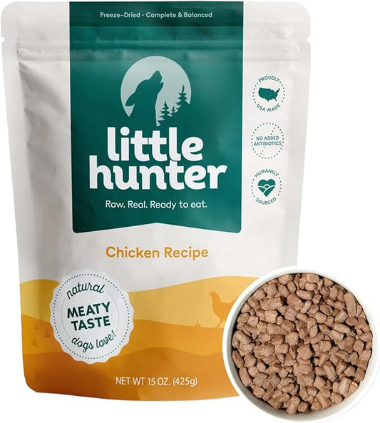 Freeze Dried Fresh Dog Food Raw Chicken Recipe - Picky Eater-Approved Limited Ingredient Dog Food for All Stages - High Protein, Small Batch, Grain Free Raw Dog Food, 15 oz