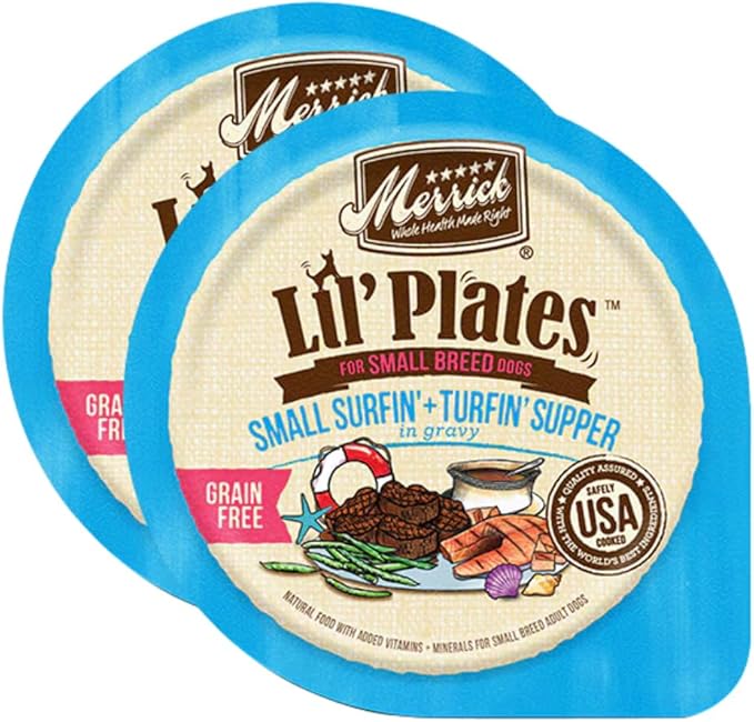 LarasBundle Merrick Lil’ Plates Grain Free Natural Wet Dog Food for Small Dogs Variety Pack Bundle - Canned Dog Food - Wet Puppy Food - Merrick Dog Food