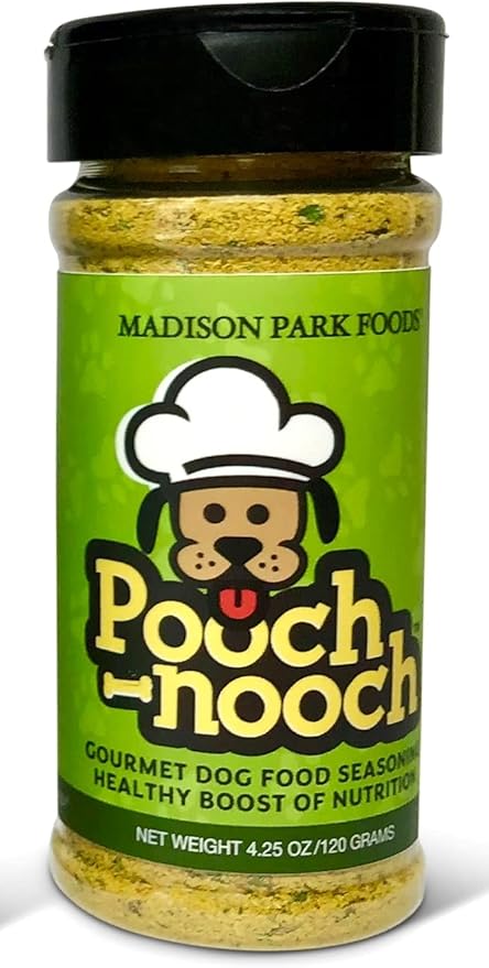 Pooch Nooch Gourmet Dog Food Topper Premium Nutritional Yeast Flakes Healthy Flavor 4 Picky Eaters and All Dogs - Vet Approved Human Grade Natural Ingredients, 4.25 Ounce Shaker Jar (60 Servings)