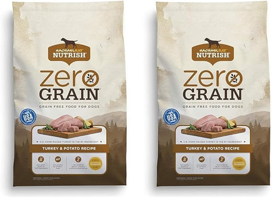 Rachael Ray Nutrish Zero Grain Natural Dry Dog Food, Turkey & Potato Recipe, 6 Pounds, Grain Free (Pack of 2)