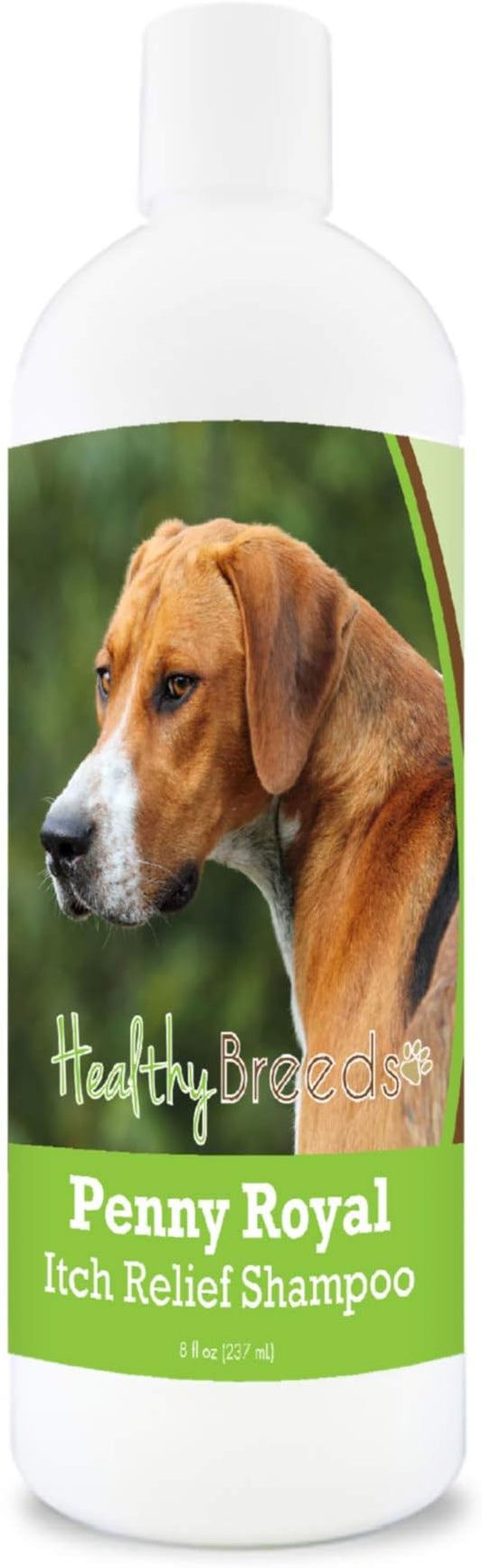 Healthy Breeds English Foxhound Penny Royal Itch Relief Shampoo - Stop The Scratching & Relieve The Itch with Essential Oils of Eucalyptus & Cedarwood - Mint Scent - 8 oz