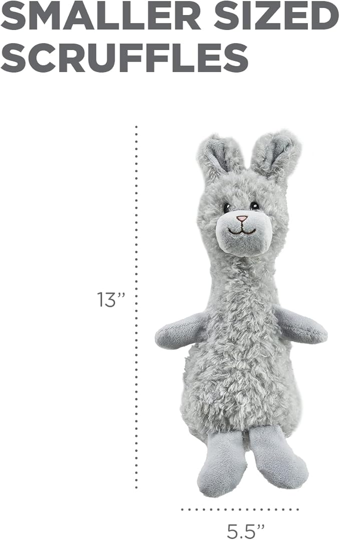 Outward Hound Scruffles Bunny Plush Squeaky Dog Toy, Small