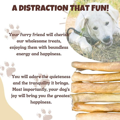 Amazing Dog Treats - Large Collagen Stick - (12 Inch - 50 Count) - Collagen Beef Cheek Rolls for Dogs - 100% Pure Collagen Sticks for Dogs - No Hide Bones for Dogs
