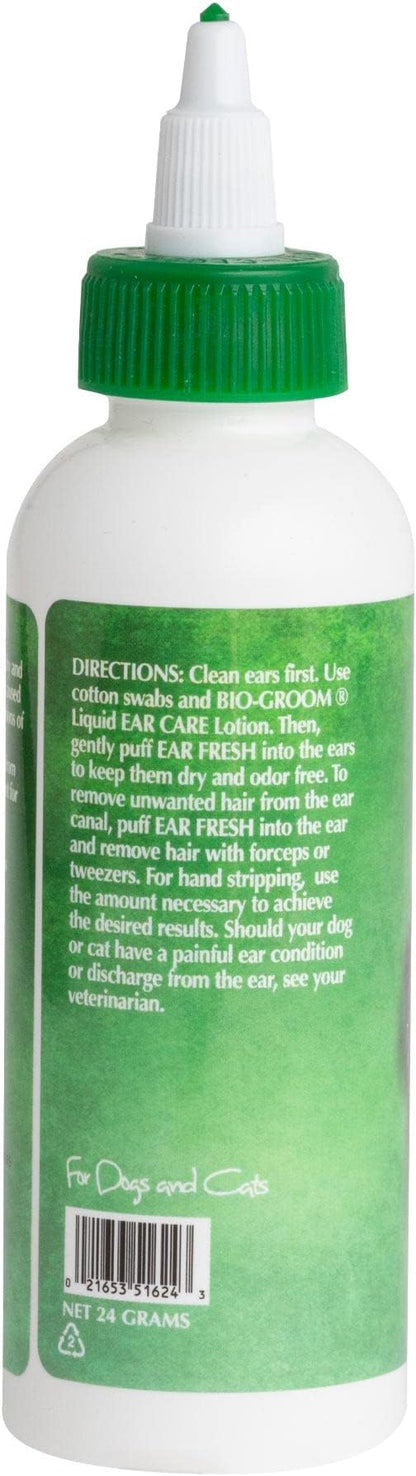 Bio-Groom Ear-Fresh Dog Grooming Ear Powder – Cat & Dog Ear Cleaner, Dog Bathing Supplies, Puppy Wash, Cruelty-Free, Made in USA, Ear Powder for Dogs – 24 g 1-Pack