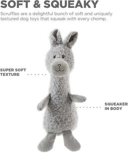 Charming Pet Scruffles Bunny Plush Squeaky Dog Toy, Large