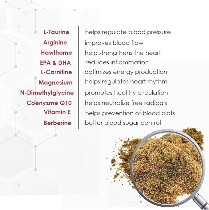 Heart Support Granules for Dogs - L-Taurine, L-Carnitine, EPA and DHA, Coenzyme Q10 - Aids Circulatory Strength, Cardiovascular Support, Heart Muscle Function - USA Made - 90 Doses