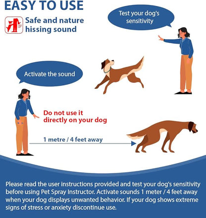Gutes Leben Dog Instructor Spray, 70ml Spray Corrector Dog Trainer, Safe Humane & Effective Stop Barking, Jumping Up, Food Stealing, Dog Fights & Attacks, Help Stop Unnecessary Dog Behaviour (4 Pack)