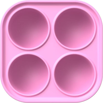 Pet Feeder Pink Silicone Treat Tray Mold Compatibility with Pupsicle Toy, Large Dogs