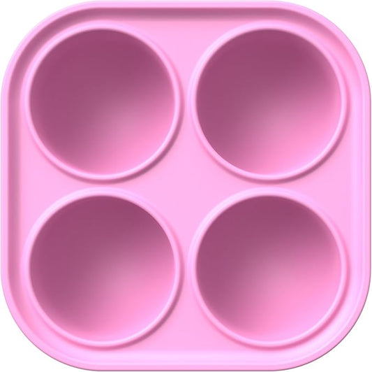 Pet Feeder Pink Silicone Treat Tray Mold Compatibility with Pupsicle Toy, Large Dogs